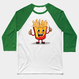 Cute French Fries T-Shirt Baseball T-Shirt